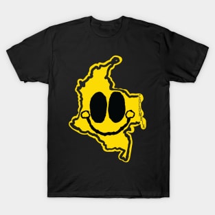 Colombia Happy Cartoon Map Face with smile T-Shirt